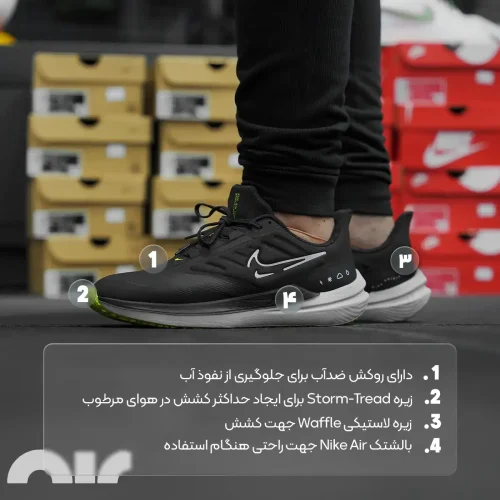 مشخصات کتانی رانینگ مردانه نایکی مدل Nike Air Winflo 9 Shield DM1106-001